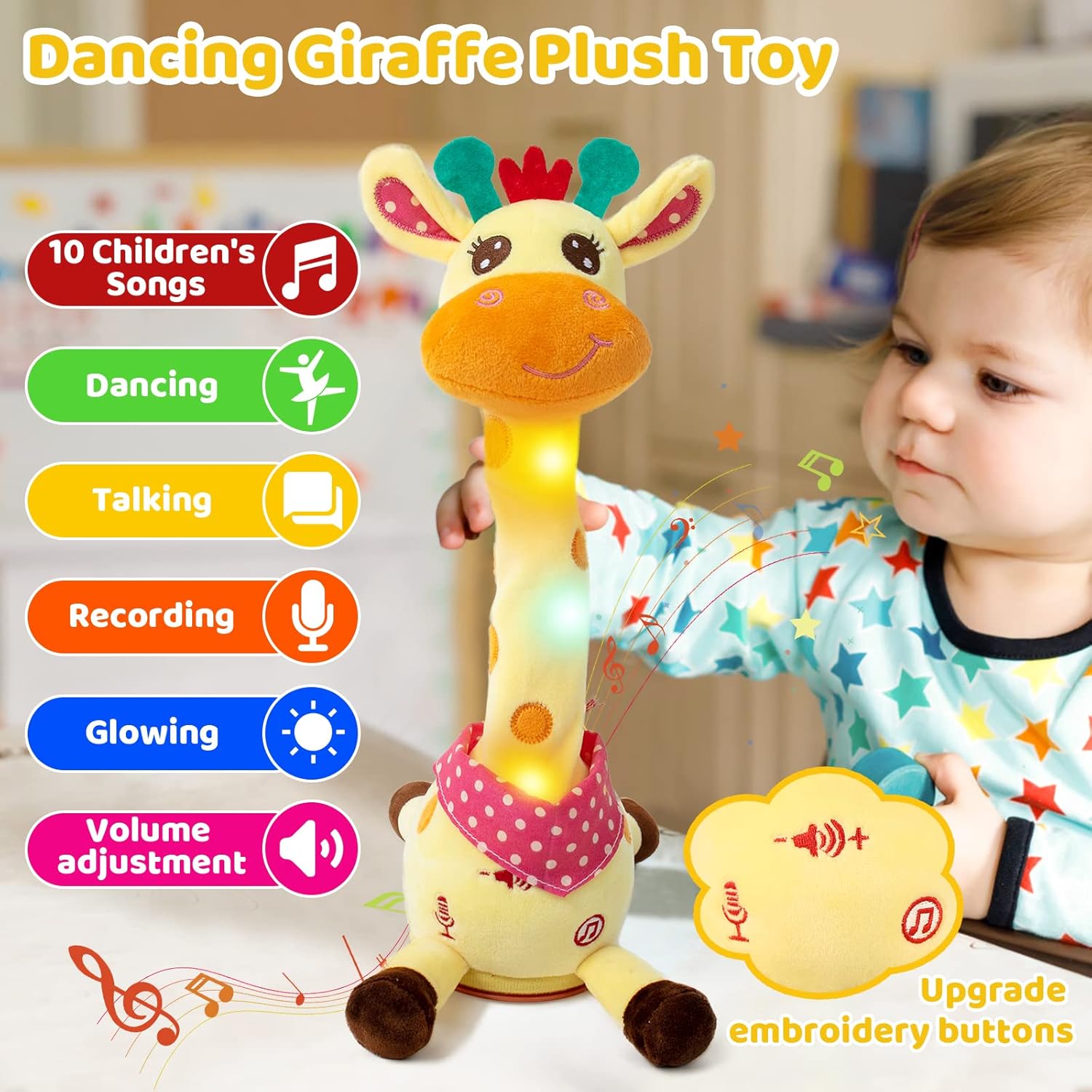 Magical Melody Giraffe: Your Interactive Singing & Talking Plush Pal!