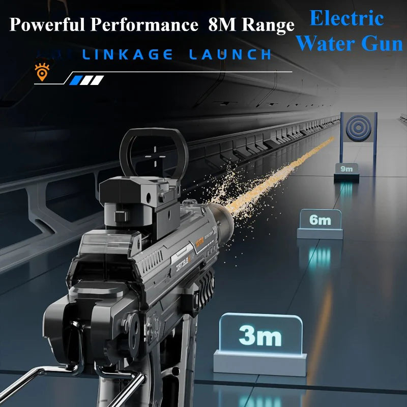 Unleash the Fun: The Ultimate Electric Water Blaster with Dazzling LED Muzzle Flash!