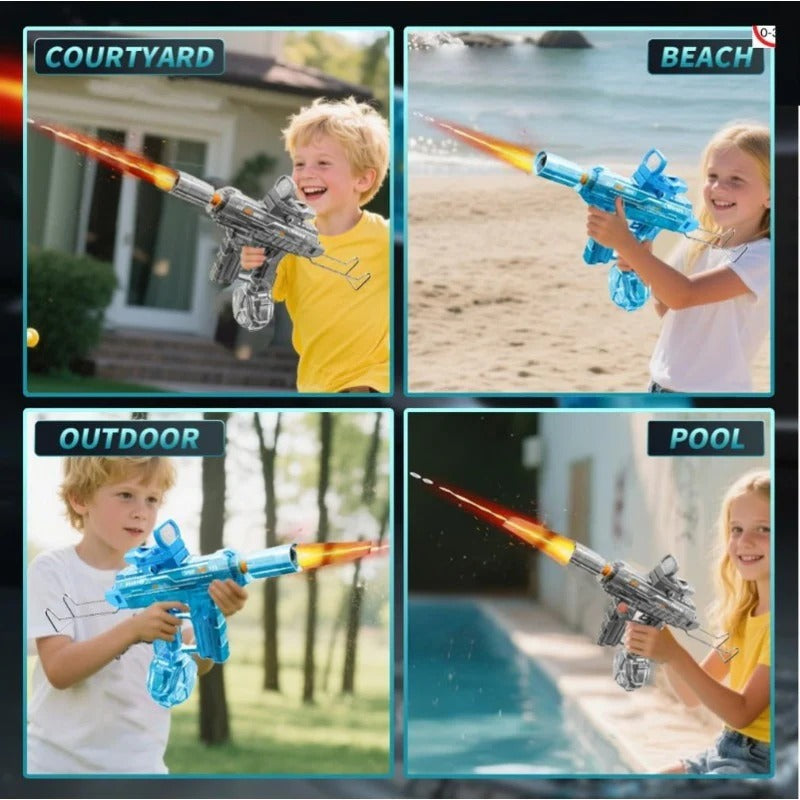 Unleash the Fun: The Ultimate Electric Water Blaster with Dazzling LED Muzzle Flash!