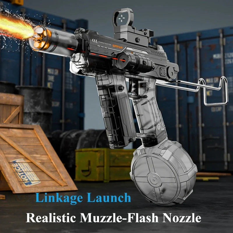 Unleash the Fun: The Ultimate Electric Water Blaster with Dazzling LED Muzzle Flash!