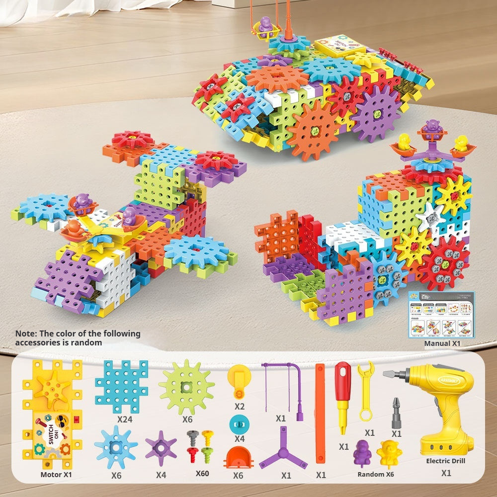 Sparkle Gears: The Ultimate Electric Gear Building Toy Set for Young Engineers!