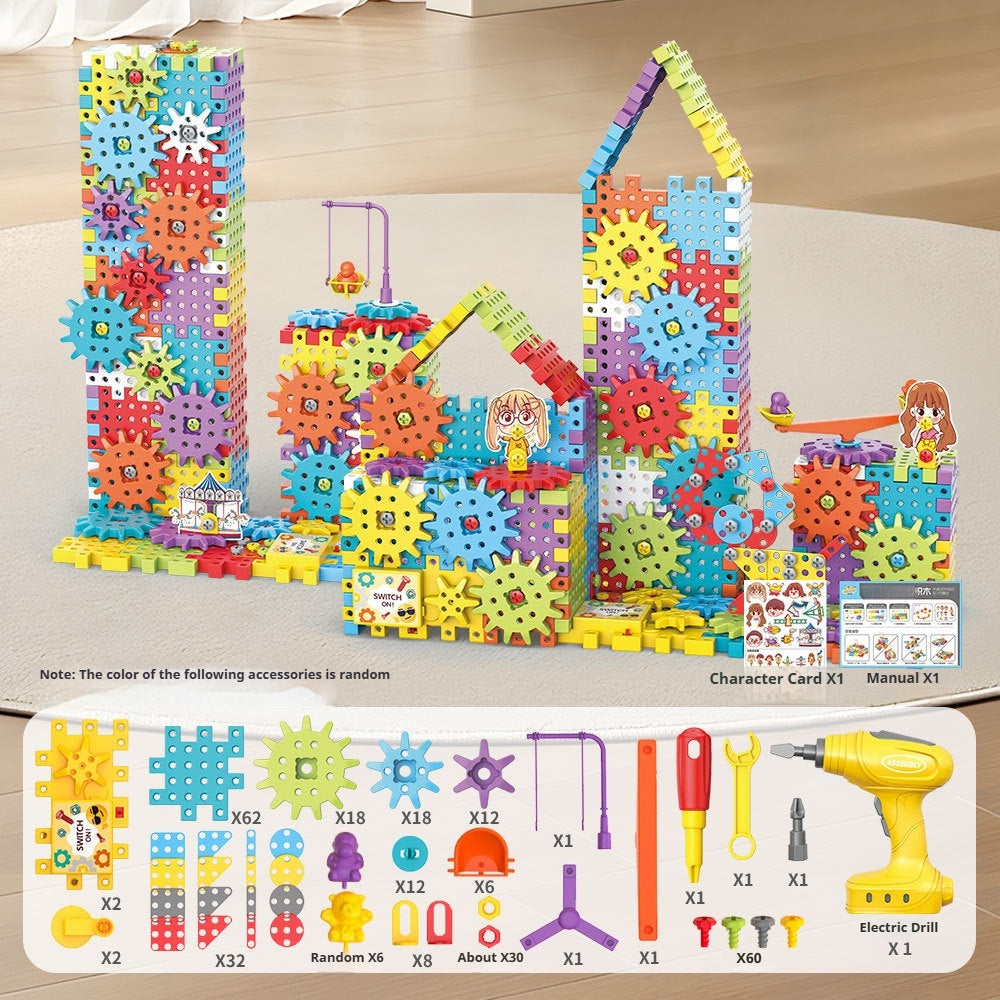 Sparkle Gears: The Ultimate Electric Gear Building Toy Set for Young Engineers!