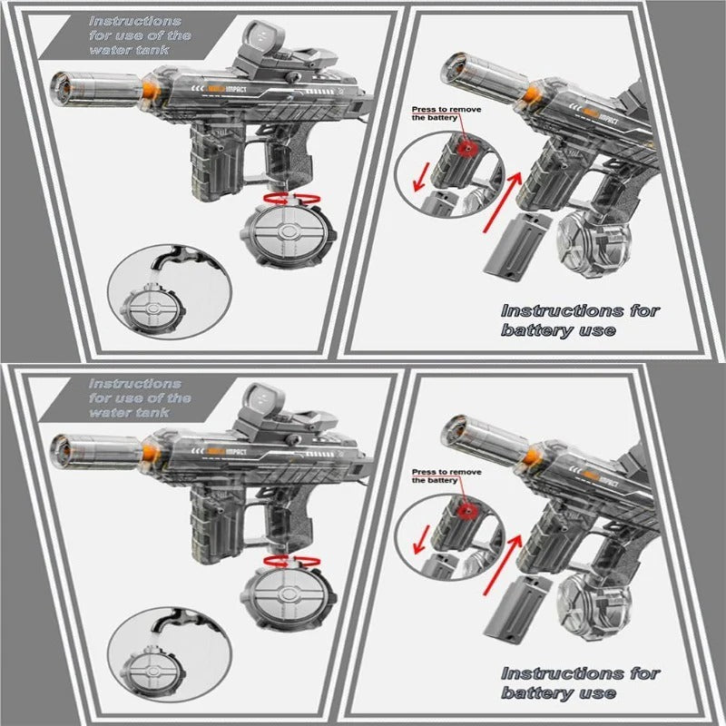 Unleash the Fun: The Ultimate Electric Water Blaster with Dazzling LED Muzzle Flash!