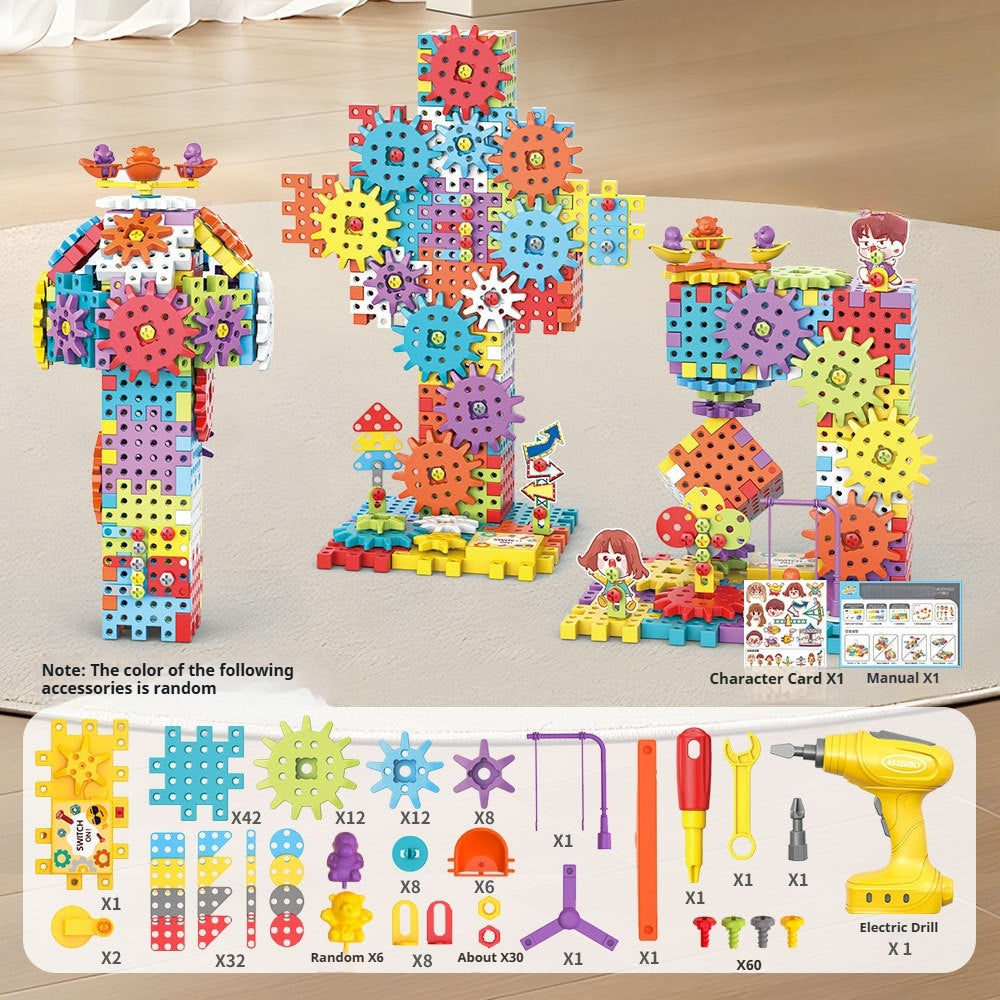 Sparkle Gears: The Ultimate Electric Gear Building Toy Set for Young Engineers!