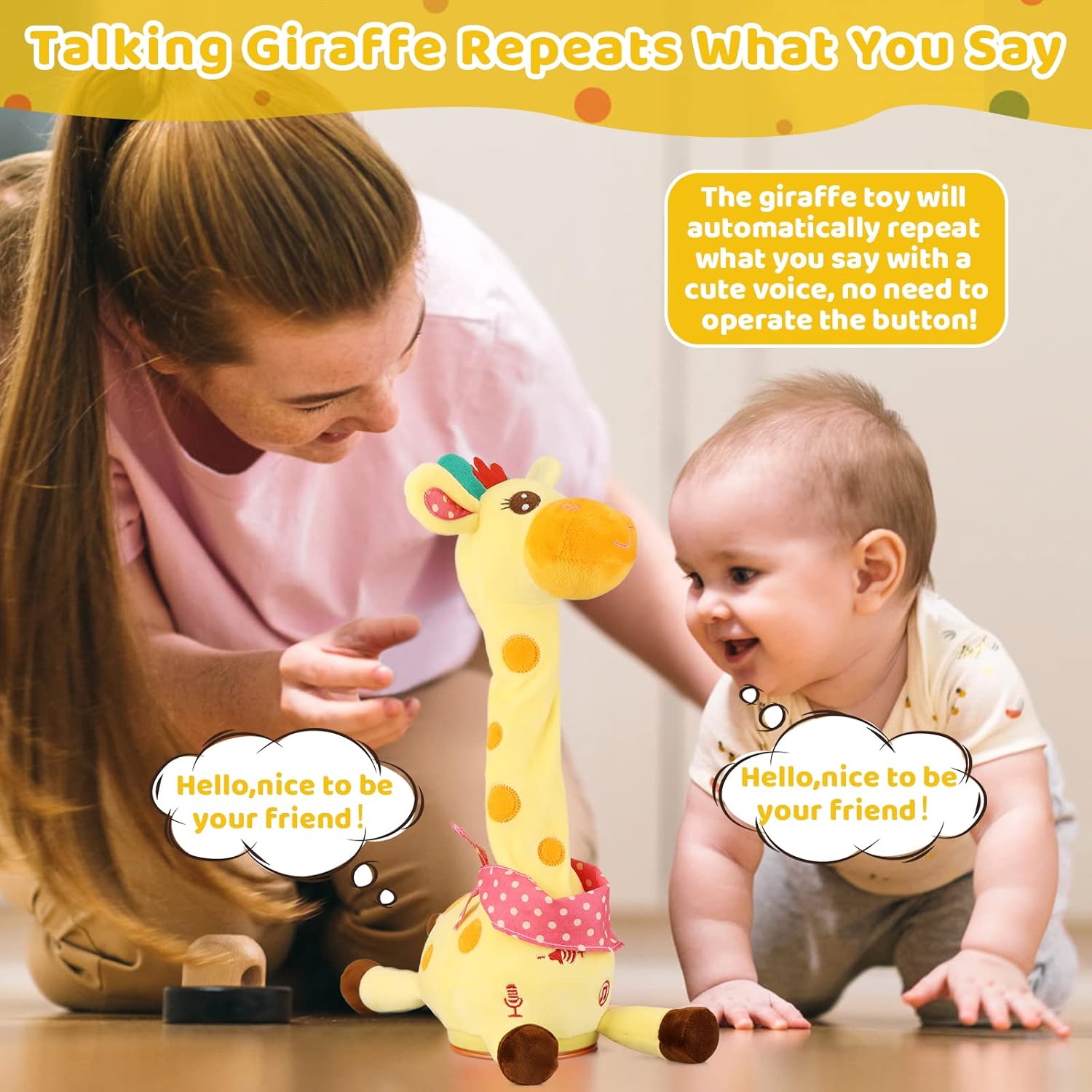 Magical Melody Giraffe: Your Interactive Singing & Talking Plush Pal!