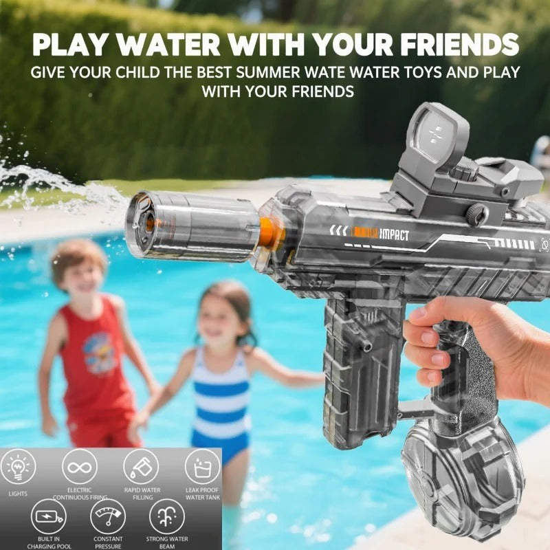 Unleash the Fun: The Ultimate Electric Water Blaster with Dazzling LED Muzzle Flash!