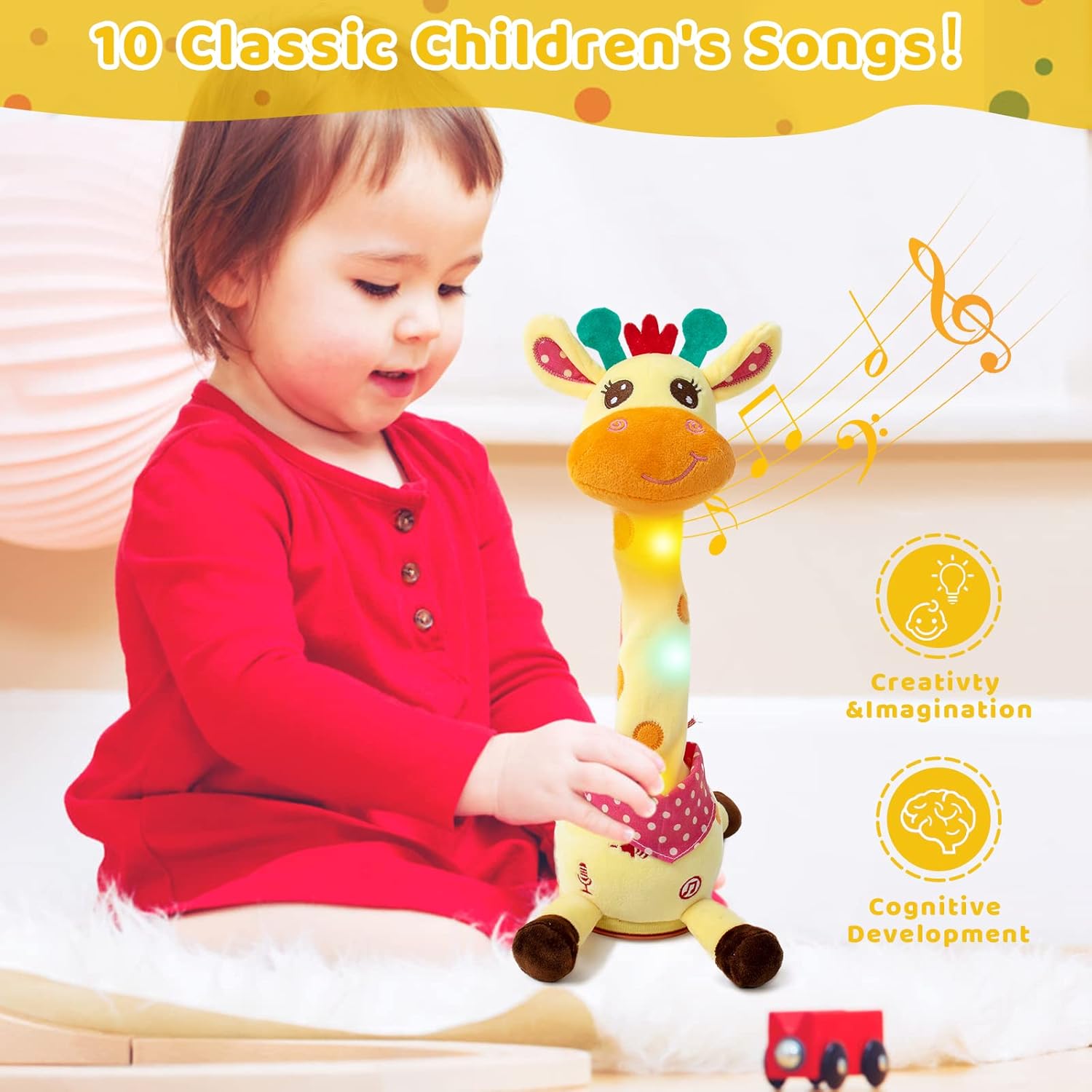 Magical Melody Giraffe: Your Interactive Singing & Talking Plush Pal!